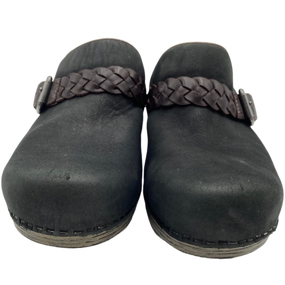 Dansko Black Melanie Nubuck Clog Size 40 - Picture 3 of 14